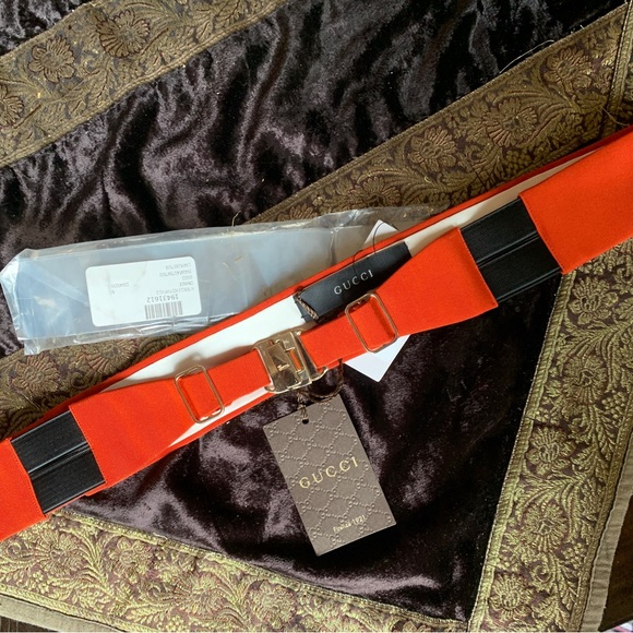 SALE🔥Authentic GUCCI wool/Silk stretchable buckle belt - Picture 8 of 8